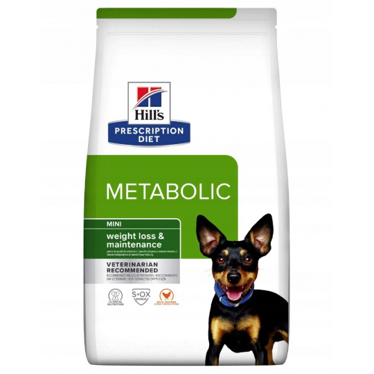 HILL'S PRESCRIPTION DIET Canine Metabolic Mini Suché krmivo pro psy Kuřecí maso 1 kg