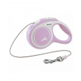 Vodítko Flexi New Comfort lanko M 5 m svetloružové (do 20 kg)