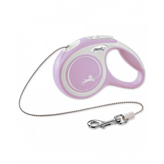 Vodítko Flexi New Comfort lanko M 5 m svetloružové (do 20 kg) Vodítko Flexi New Comfort lanko M 5 m svetloružové (do 20 kg)