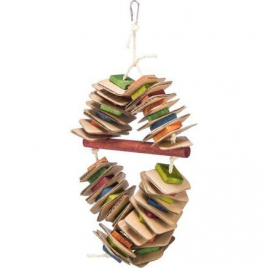 Závesná hračka na sisalovom lane - kartón, drevo 18 x 35 cm Závesná hračka na sisalovom lane - kartón, drevo 18 x 35 cm