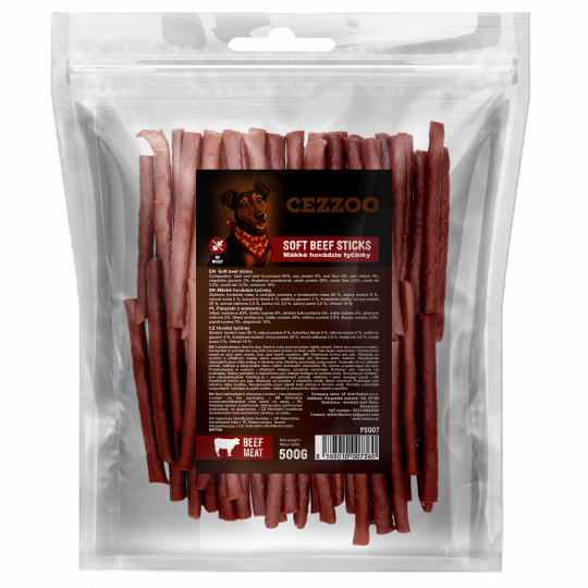 CEZZOO SNACK Soft beef sticks 500g