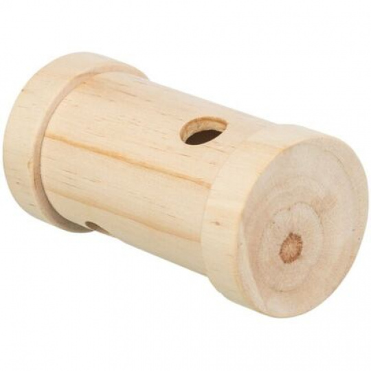 Valček na maškrty, hračka pre hlodavce, ø 6 × 11 cm, prírodné drevo