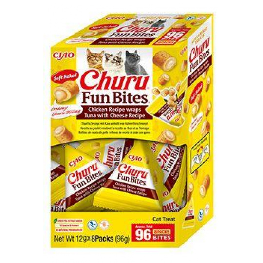 Churu Cat BOX Fun Bites Chicken wraps Tuna&Cheese8x12g