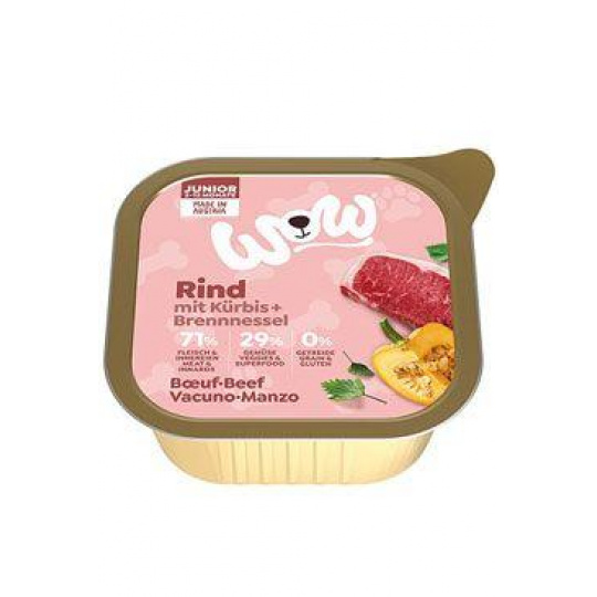 WOW paštéta Junior hovädzia s tekvicou 150g WOW paštéta Junior hovädzia s tekvicou 150g