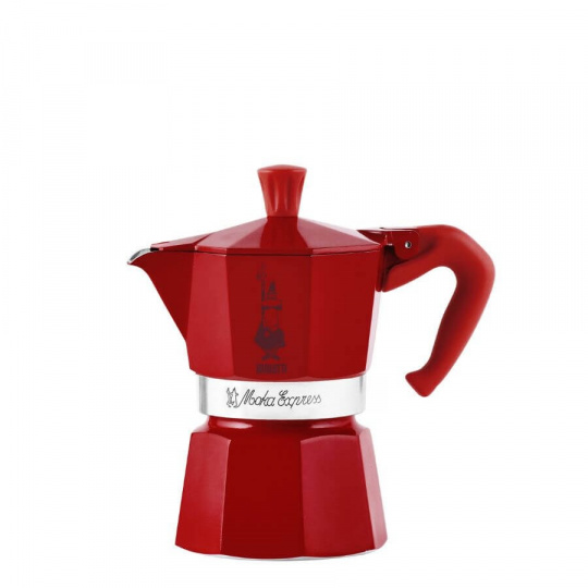 Bialetti Moka Express Winter Wonderland 3TZ cafe 140 ml Červená, stříbrná