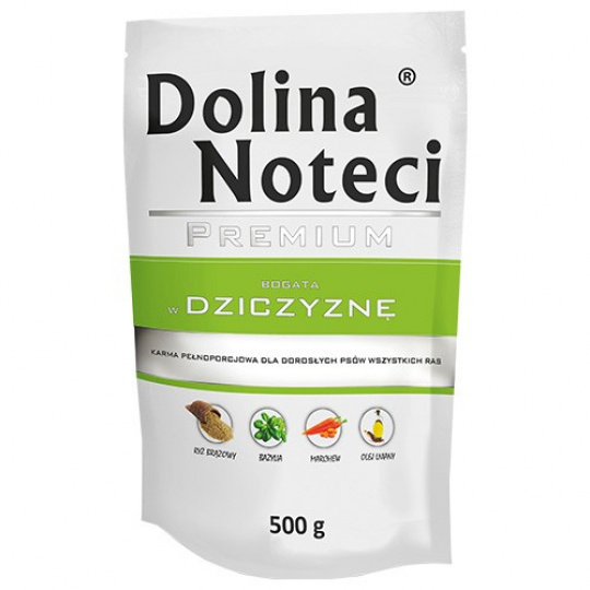 Dolina Noteci Premium  zvěřina bohatá - vlhké krmivo pro psy - 500g