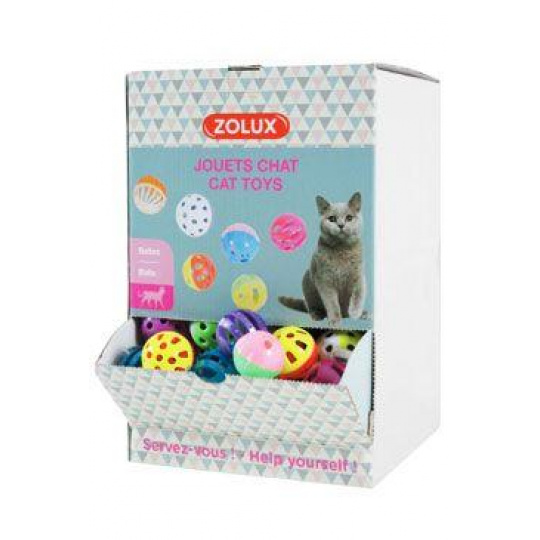 Hračka mačka Display zvoniace loptičky 204ks Zolux