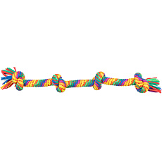 Hracia činka / preťahovadlo 61 cm, 4 uzly, multikolor - LIMITOVANÁ PONUKA