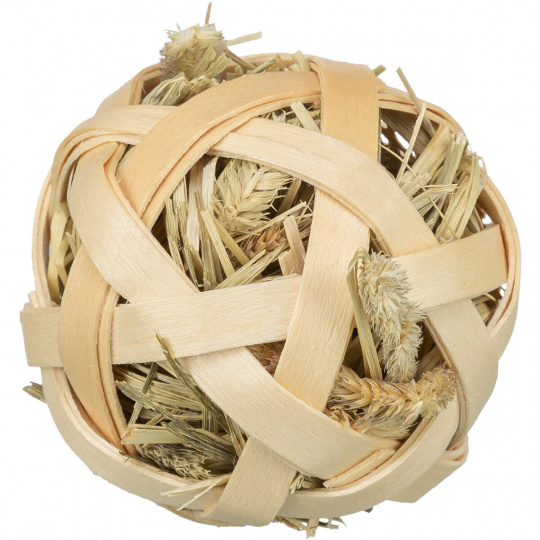 Bambusová loptička so senom, ø 5 cm