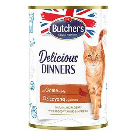 Butcher's Cat Delic.Dinners divina v želé konz. 400g Butcher's Cat Delic.Dinners divina v želé konz. 400g