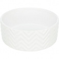 Keramická miska vrúbkovaná, biela