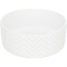 Keramická miska vrúbkovaná, biela