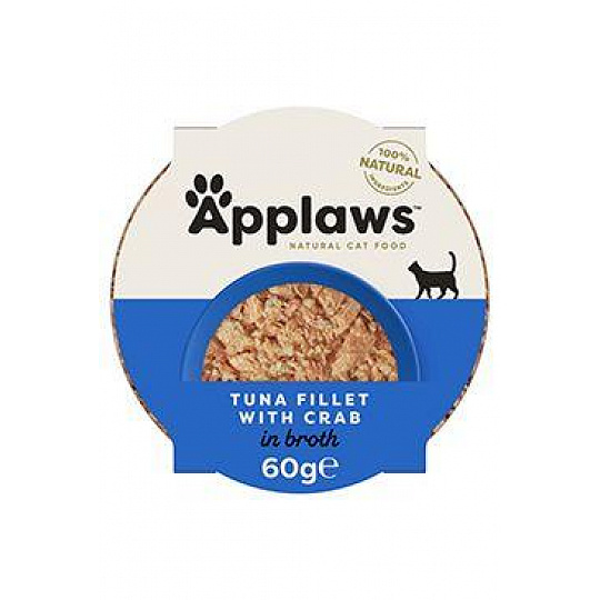 Applaws Cat miska Adult Broth tuniak s krabom 60g