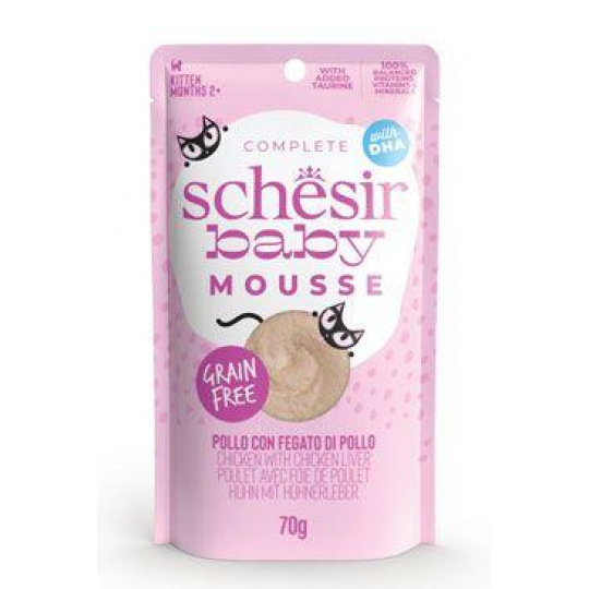 Schesir Cat kapsička Kitten Lifestage Mousse kura 70g Schesir Cat kapsička Kitten Lifestage Mousse kura 70g