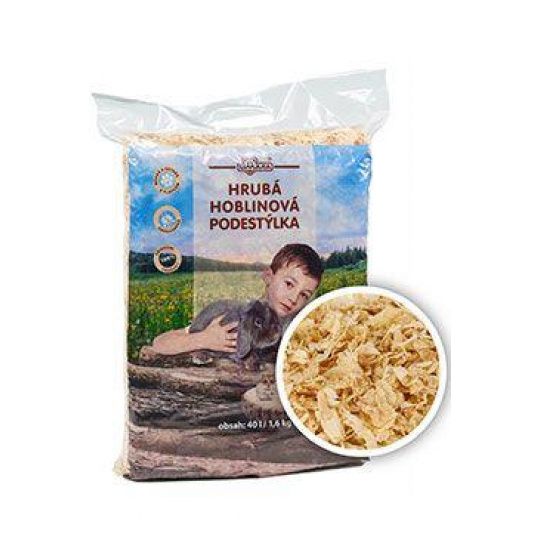 Hobliny hrubá podstielka LIMARA 40l/1,6kg Hobliny hrubá podstielka LIMARA 40l/1,6kg