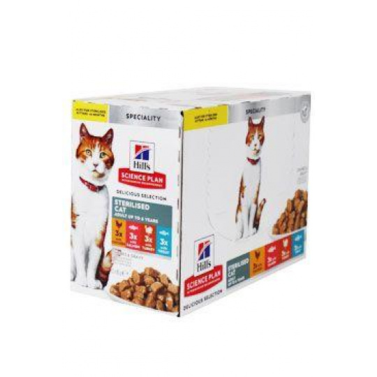 Hill's Fel. SP Adult Ster.Chic&Fish&Trou&Tur kap12x85g