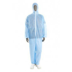 Oblek jednorazový s kapucňou KRUUSE modrý veľ.M 1ks Oblek jednorazový s kapucňou KRUUSE modrý veľ.M 1ks