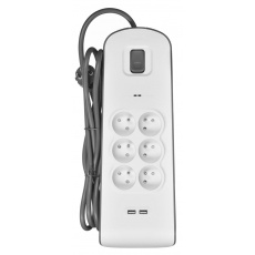 Belkin BSV604ca2m Bílá 6 AC zásuvky / AC zásuvek 2 m