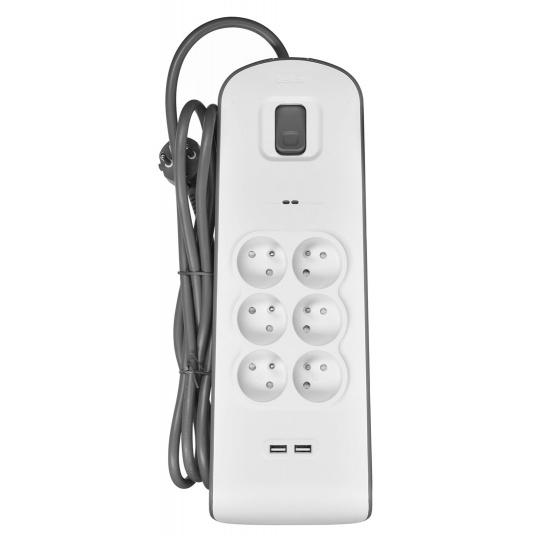 Belkin BSV604ca2m Bílá 6 AC zásuvky / AC zásuvek 2 m