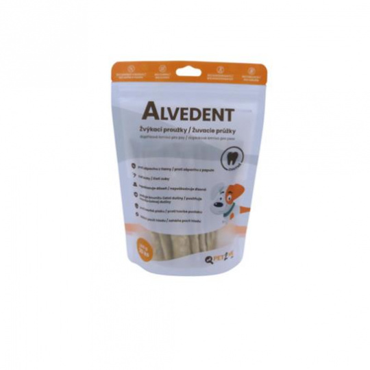 Alvedent – dentálne žuvacie prúžky 20ks / 200 g Alvedent – dentálne žuvacie prúžky 20ks / 200 g