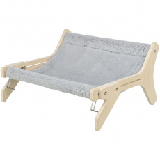 Hammock, lehátko pre mačky do 12 kg, 47 x 24 x 38 cm, drevo/plyš, sivá Hammock, lehátko pre mačky do 12 kg, 47 x 24 x 38 cm, drevo/plyš, sivá