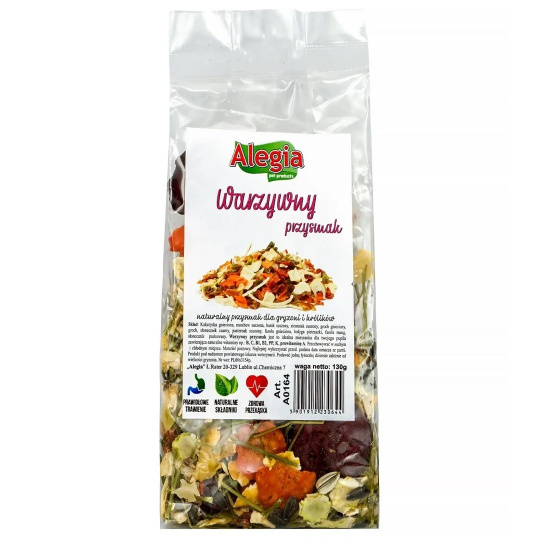 ALEGIA Vegetable treat - lahůdka pro hlodavce a králíky - 130g