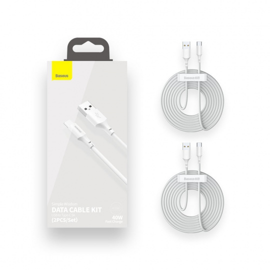 Baseus TZCATZJ-02 USB kabel 1,5 m USB A USB C Bílá