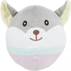 JUNIOR Bear, plyšová medvedia hlava pre šteniatka, 20 cm