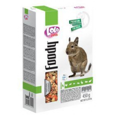 LOLO Foody kompletné krmivo pre osmáky degu 450 g krabička