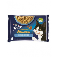 Nestlé FELIX Sensations cat Multipack treska&sardinka kapsička 4x85 g Nestlé FELIX Sensations cat Multipack treska&sardinka kapsička 4x85 g