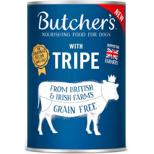 BUTCHER'S Original Tripe Mix Rumen Pate - vlhké krmivo pro psy - 1200g