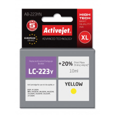 Activejet Inkoust AB-223YN (náhradní inkoust Brother LC223Y; Supreme; 10 ml; žlutý)