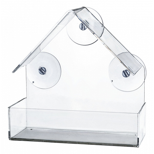 Krmítko pre vtáky na okennú tabuľu, 225 ml/15 × 15 × 6 cm, plast Krmítko pre vtáky na okennú tabuľu, 225 ml/15 × 15 × 6 cm, plast