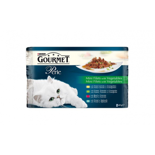 Nestlé GOURMET PERLE cat Multipack v šťave so zeleninou kapsička 4x85 g Nestlé GOURMET PERLE cat Multipack v šťave so zeleninou kapsička 4x85 g