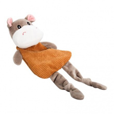 Zamatový hrošík šuštivý, so zvukom, 31 cm, béžová/sivá, HipHop Zamatový hrošík šuštivý, so zvukom, 31 cm, béžová/sivá, HipHop