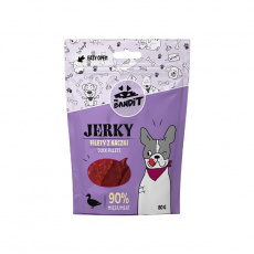 PAN. BANDIT JERKY Kachní filety - pochoutka pro psy - 80 g