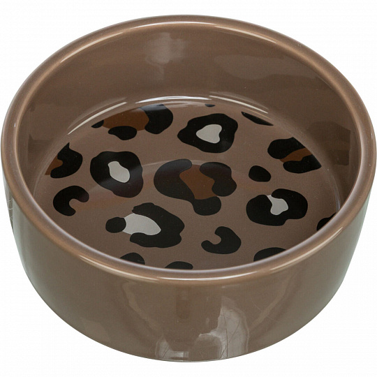 Keramická miska LEO, 0,3 l/ 12 cm, hnedá/leopardia