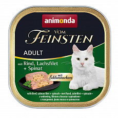 V.Feinsten CORE hovädzie, losos filet + špenát pre mačky 100g