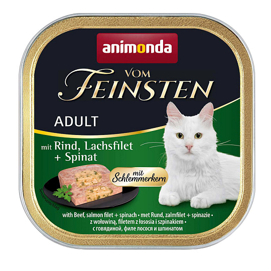 V.Feinsten CORE hovädzie, losos filet + špenát pre mačky 100g
