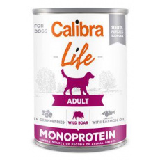 Calibra Dog Life konz.Dospelý diviak s lebkou. 400g