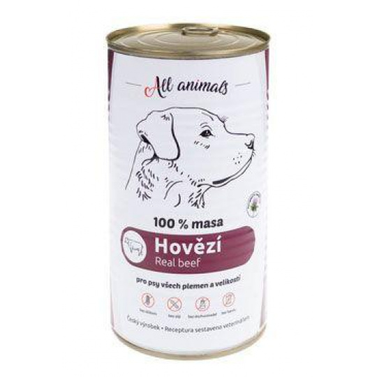 All Animals DOG konz. Hovädzie mleté 1200g