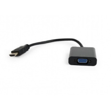 Gembird A-HDMI-VGA-04 adaptér k video kabelům 0,15 m VGA (D-Sub) HDMI Typ A (standardní) Černá