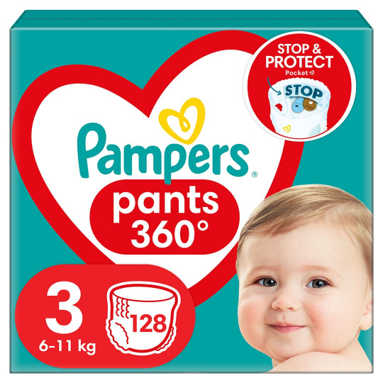 Pampers Pants Chlapec/děvče 3 128 kusů