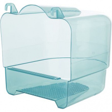 Plastová kúpeľňa polkruhová transparentná 15x16x17 cm