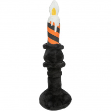 Svietnik HALLOWEEN, plyšová hračka so zvukom, 33 cm, čierna/oranžová - LIMITOVANÁ PONUKA