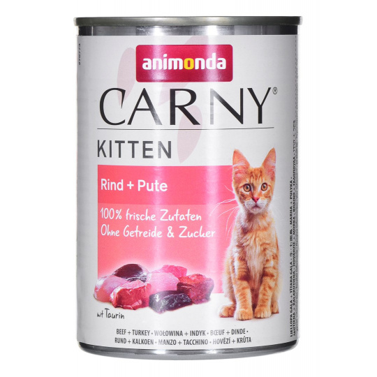 ANIMONDA Carny Kitten Beef Turkey - mokré krmivo pro kočky - 400 g