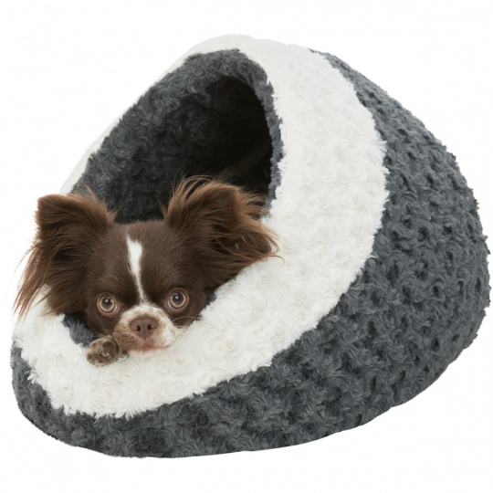 KALINE plyšová kukaňa, 35x26x41cm, sivá/krémová