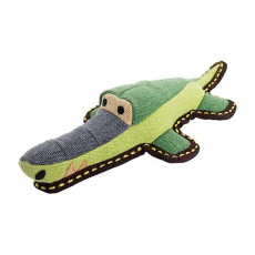Krokodíl HipHop Dog, 30 cm, robustný aport pre psov, tkaná látka, zelená/sivá Krokodíl HipHop Dog, 30 cm, robustný aport pre psov, tkaná látka, zelená/sivá