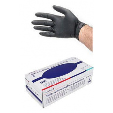 Rukavice hniezdo.vyš.CVET nitril S/100ks bez púdru, čierne Rukavice hniezdo.vyš.CVET nitril S/100ks bez púdru, čierne