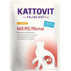 KATTOVIT Feline Diet Niere/Renal Chicken - mokré krmivo pro kočky - 85g